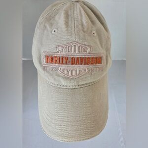 Harley-Davidson Embroidered Logo Baseball Cap Beige